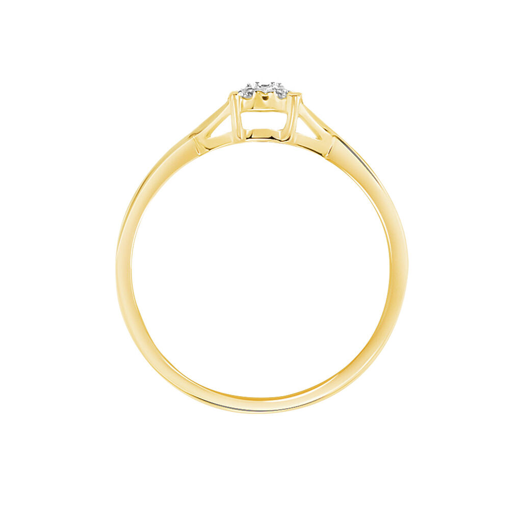 Bague Imelie Or Jaune Diamant - Bagues avec pierre Femme | Histoire d’Or