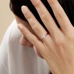 Bague Solitaire Veronika Or Blanc Diamant - Bagues solitaires Femme | Histoire d&rsquo;Or