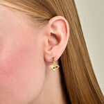 Boucles D'Oreilles Pendantes Donia Argent Dor&eacute; A L'Or 750/1000 - Boucles d'oreilles pendantes Femme | Histoire d&rsquo;Or