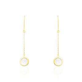 Boucles D'oreilles Pendantes Livia Or Jaune Oxyde De Zirconium - Boucles d'oreilles pendantes Femme | Histoire d’Or