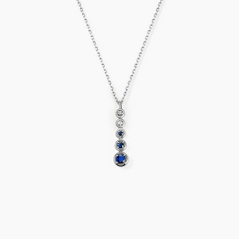 Collier Josephine Or Blanc Saphir Et Diamant - Colliers Femme | Histoire d’Or