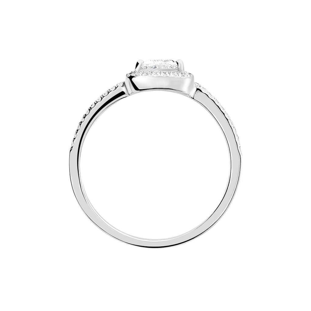 Bague Amantine Argent Blanc Oxyde De Zirconium - Bagues solitaires Femme | Histoire d&rsquo;Or