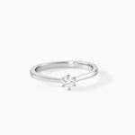 Bague Solitaire Athena Or Blanc Diamant - Bagues solitaires Femme | Histoire d&rsquo;Or