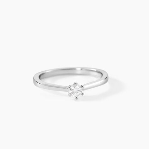 Bague Solitaire Athena Or Blanc Diamant - Bagues solitaires Femme | Histoire d&rsquo;Or