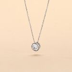 Collier Columbine Or Blanc Oxyde De Zirconium Blanc - Colliers Femme | Histoire d&rsquo;Or