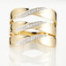 Bague Catharine 3 Rangs Or Jaune Diamant - Bagues avec pierre Femme | Histoire d’Or