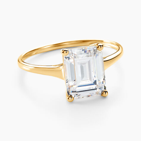 Bague Gatsby Or Jaune Oxyde De Zirconium - Bagues solitaires Femme | Histoire d’Or