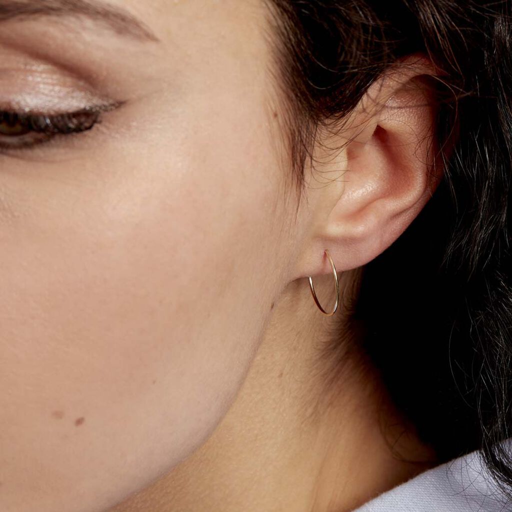 Créoles Muses Or Jaune - Boucles d'oreilles créoles Femme | Histoire d’Or