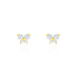 Boucles D'oreilles Puces Jemila Or Jaune Oxyde De Zirconium - Clous d'oreilles Famille | Histoire d&rsquo;Or