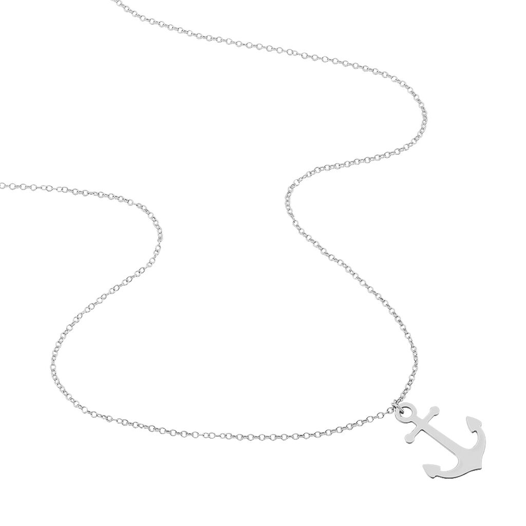 Collier Sacha Argent Blanc - Colliers fantaisie Homme | Histoire d’Or