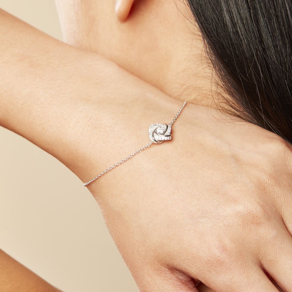 Bracelet Anasthase Argent Blanc Oxyde De Zirconium - Bracelets fantaisie Femme | Histoire d’Or