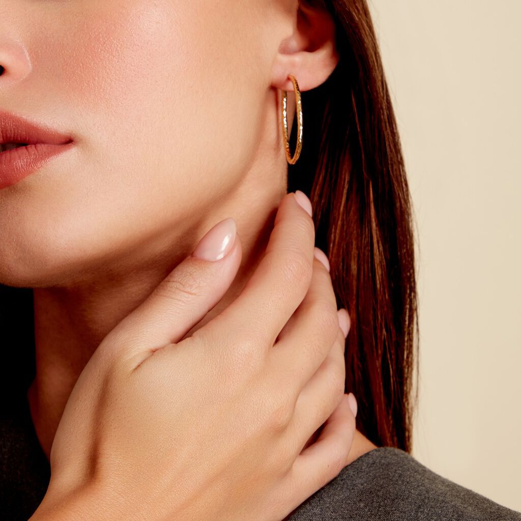 Créoles Carlyle Or Jaune - Boucles d'oreilles créoles Femme | Histoire d’Or