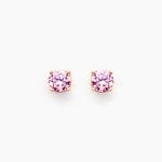 Boucles D'oreilles Puces Rio Argent Rose Oxyde - Boucles d'oreilles fantaisie Femme | Histoire d&rsquo;Or