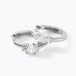 Cr&eacute;oles Felipa Argent Blanc Oxyde De Zirconium - Boucles d'oreilles cr&eacute;oles Femme | Histoire d&rsquo;Or