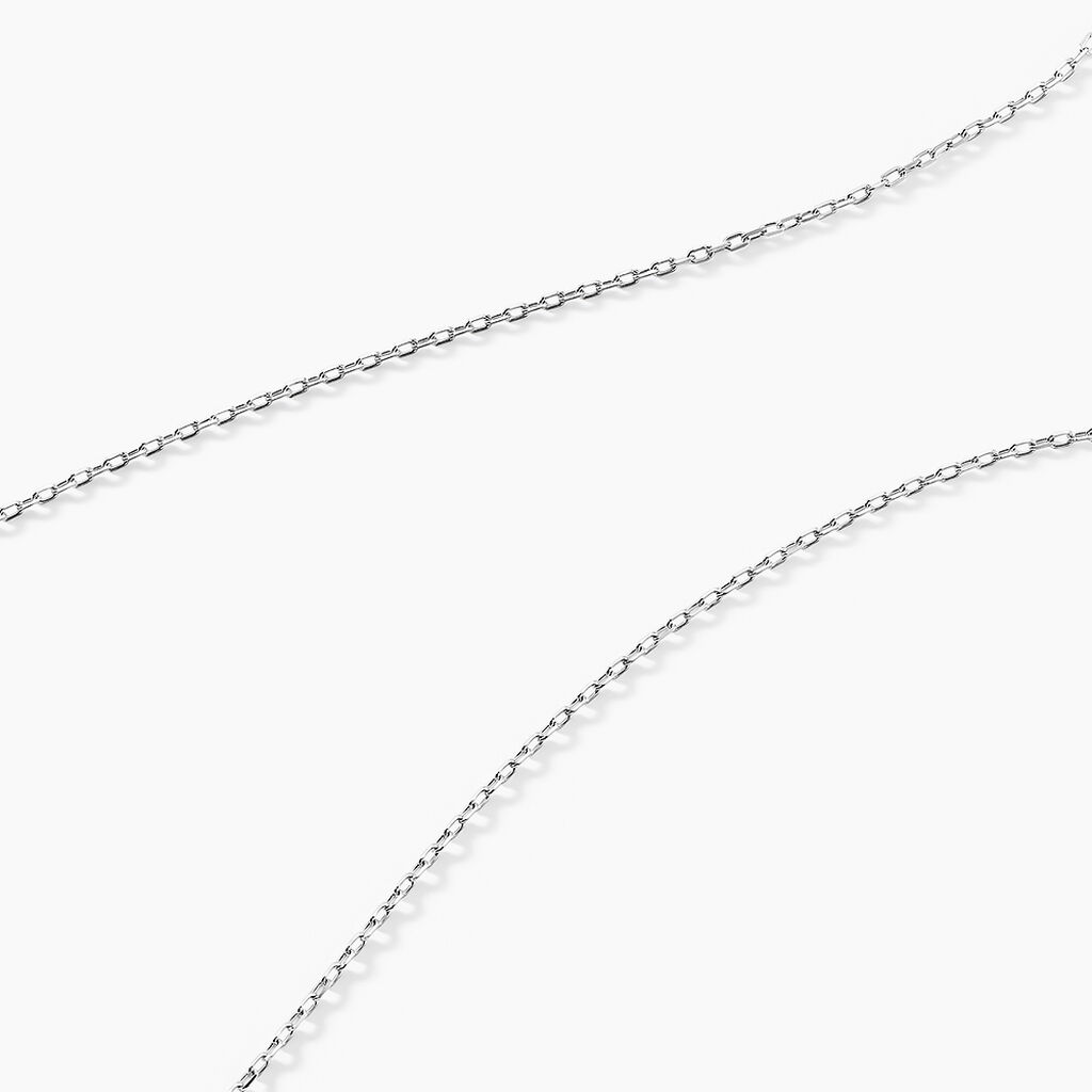 Chaîne Igoa Maille Forçat Diamantee Or Blanc - Chaines Unisex | Histoire d’Or