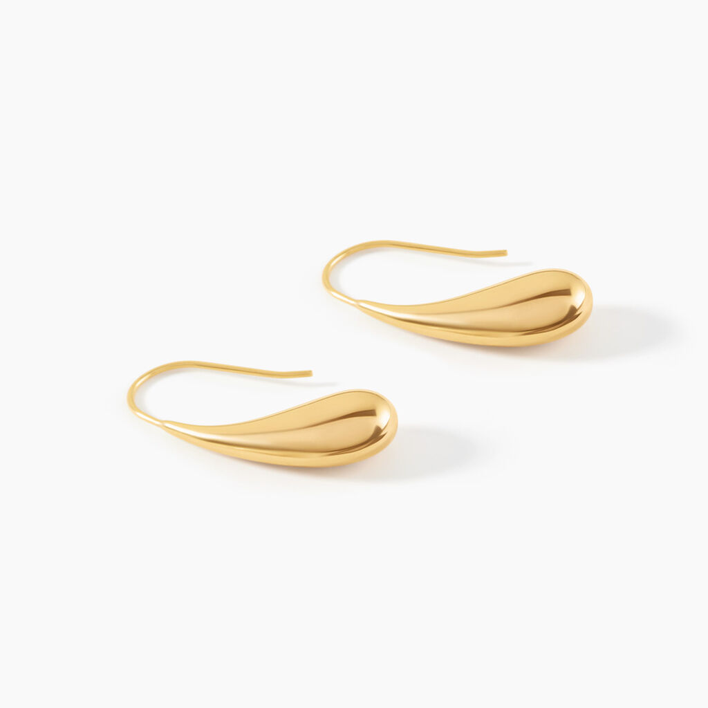 Boucles D'Oreilles Pendantes Valdemar Argent Dor&eacute; A L'Or 750/1000 - Boucles d'oreilles pendantes Femme | Histoire d&rsquo;Or