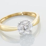 Bague Solitaire Maurena Or Jaune Oxyde De Zirconium - Bagues solitaires Femme | Histoire d&rsquo;Or