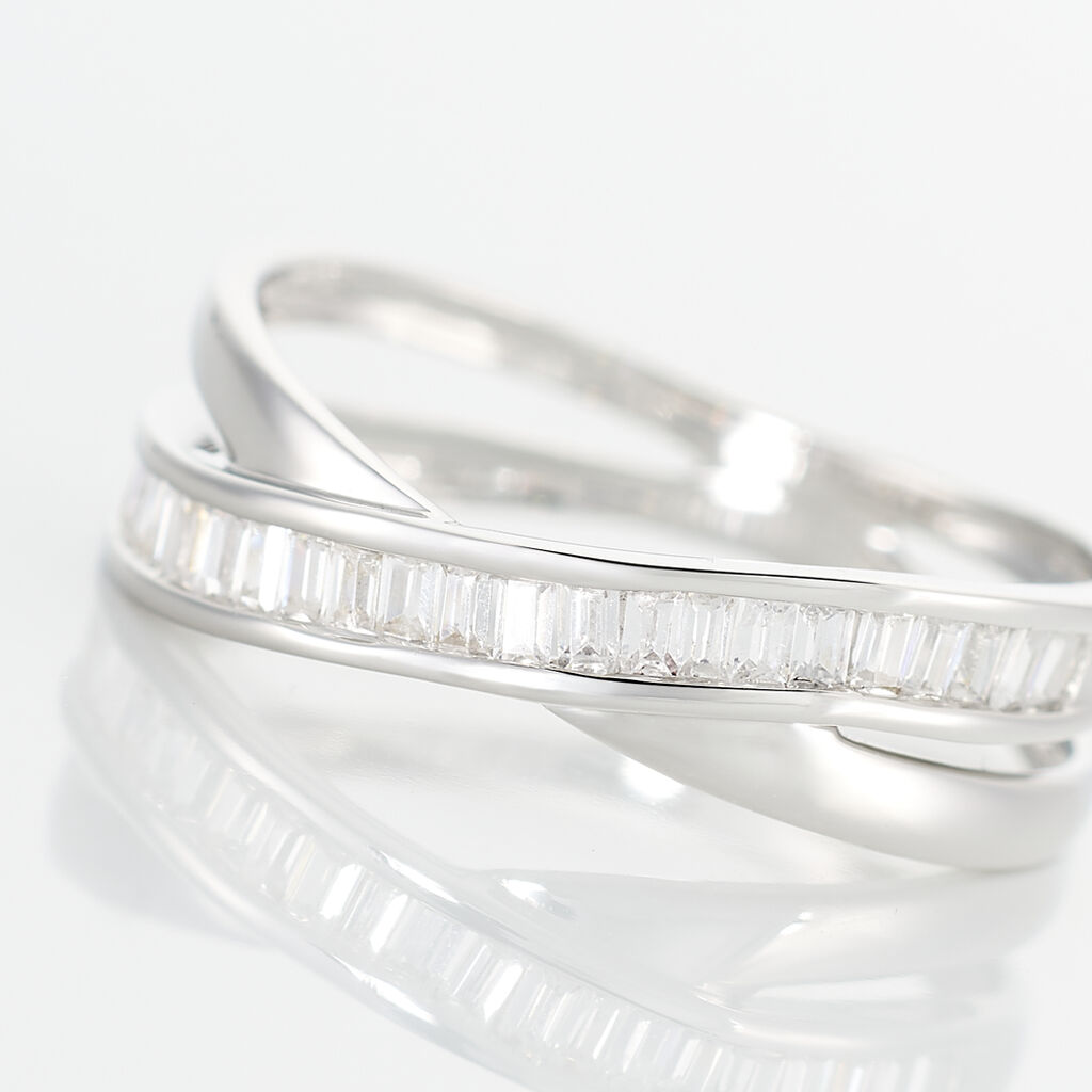Bague Anelyse Or Blanc Oxyde De Zirconium - Bagues avec pierre Femme | Histoire d’Or