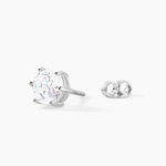 Boucles D'oreilles Puces Kylianna Argent Blanc Oxyde De Zirconium - Boucles d'oreilles fantaisie Femme | Histoire d&rsquo;Or