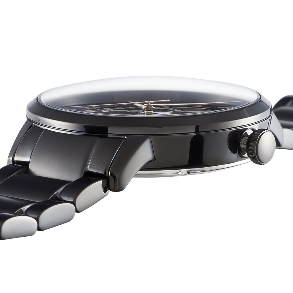 Montre Lannier Collection Automatic Acier Noir - Montres Homme | Histoire d’Or