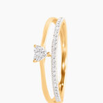 Bague Obadiah Or Jaune Diamant - Bagues avec pierre Femme | Histoire d&rsquo;Or