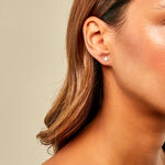 Boucles D'Oreilles Puces Ishmerai Or Jaune Oxyde De Zirconium - Clous d'oreilles Femme | Histoire d&rsquo;Or