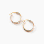 Cr&eacute;oles Tanya Or Tricolore - Boucles d'oreilles cr&eacute;oles Femme | Histoire d&rsquo;Or