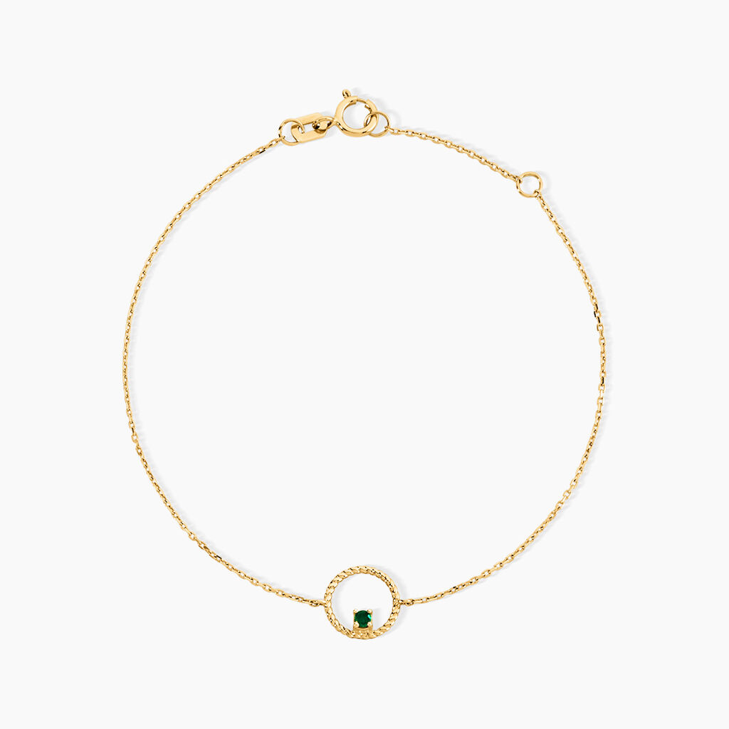 Bracelet Eimhir Or Jaune Emeraude - F&ecirc;te des m&egrave;res Femme | Histoire d&rsquo;Or