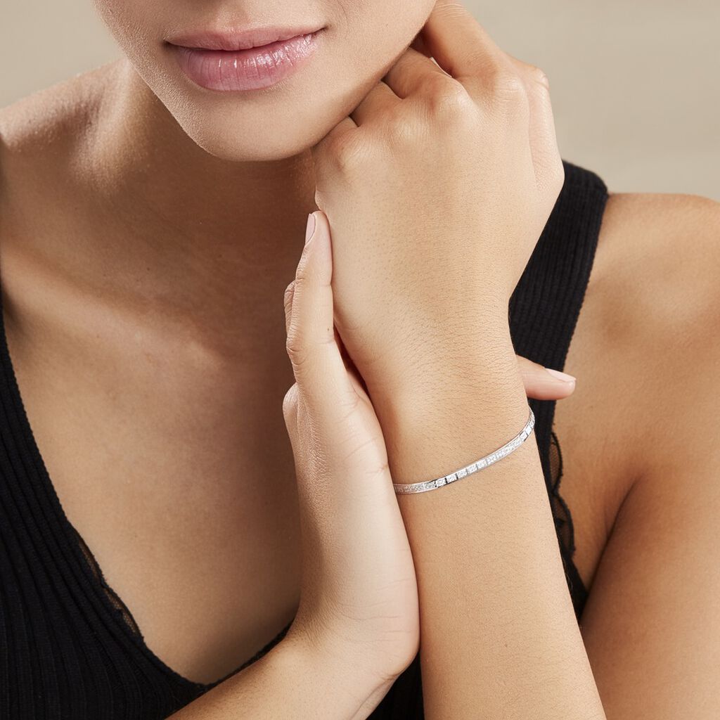 Bracelet Nuriaae Argent Blanc - Bracelets chaîne Femme | Histoire d’Or