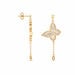 Boucles D'oreilles Pendantes Areli Plaque Or Doré Nacre Oxyde - Boucles d'oreilles pendantes Femme | Histoire d’Or