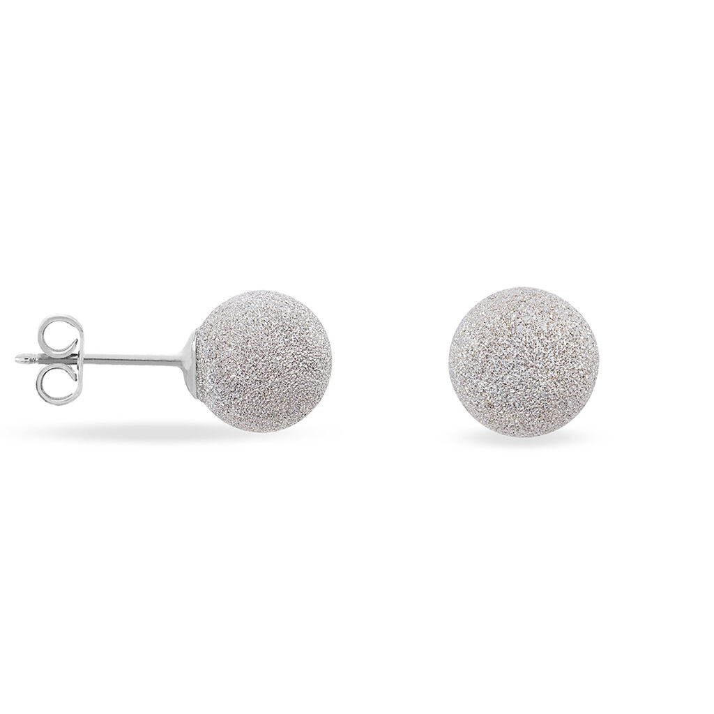 Boucles D'oreilles Puces Ayana Argent Blanc - Boucles d'oreilles fantaisie Femme | Histoire d’Or