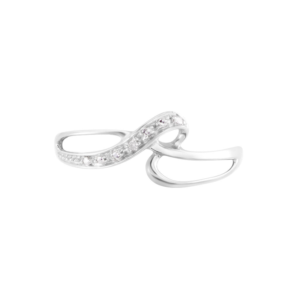 Bague Emma-lise Or Blanc Diamant - Bagues avec pierre Femme | Histoire d’Or