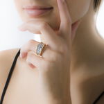 Bague Guerline Plaqu&eacute; Or Jaune Oxyde De Zirconium - Bagues avec pierre Femme | Histoire d&rsquo;Or