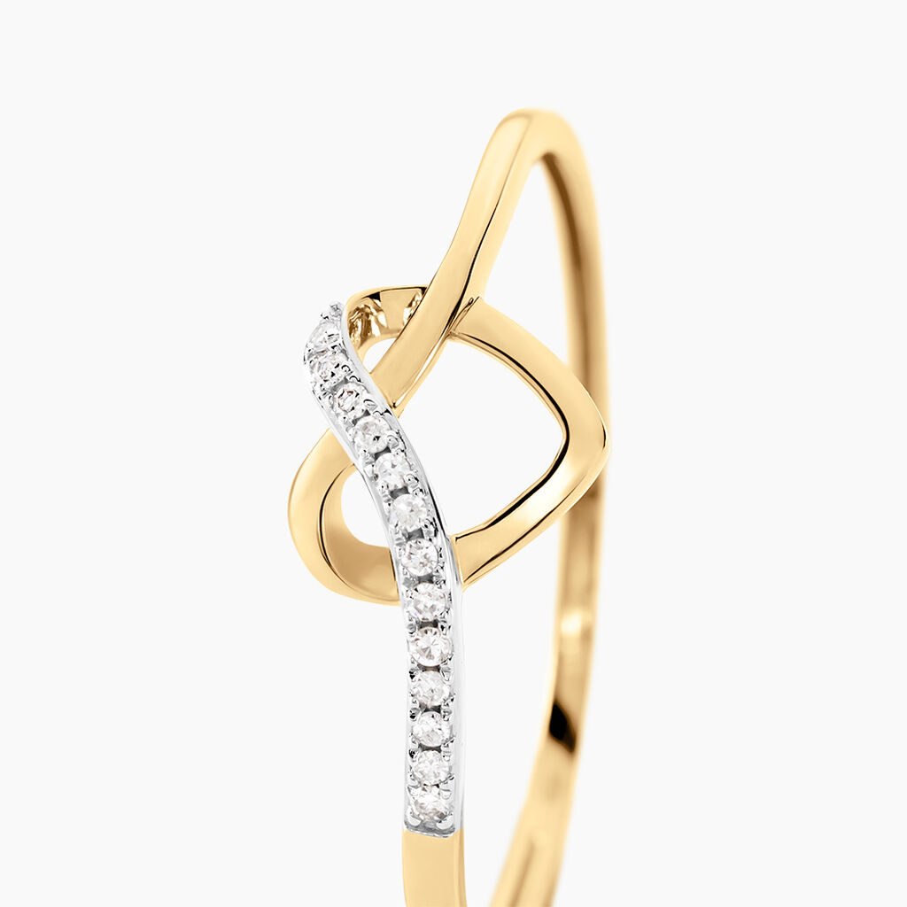 Bague Mona-lisa Or Jaune Diamants - Bagues avec pierre Femme | Histoire d’Or