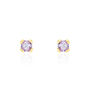 Boucles D'oreilles Puces Doreen Carre Or Jaune Oxyde De Zirconium