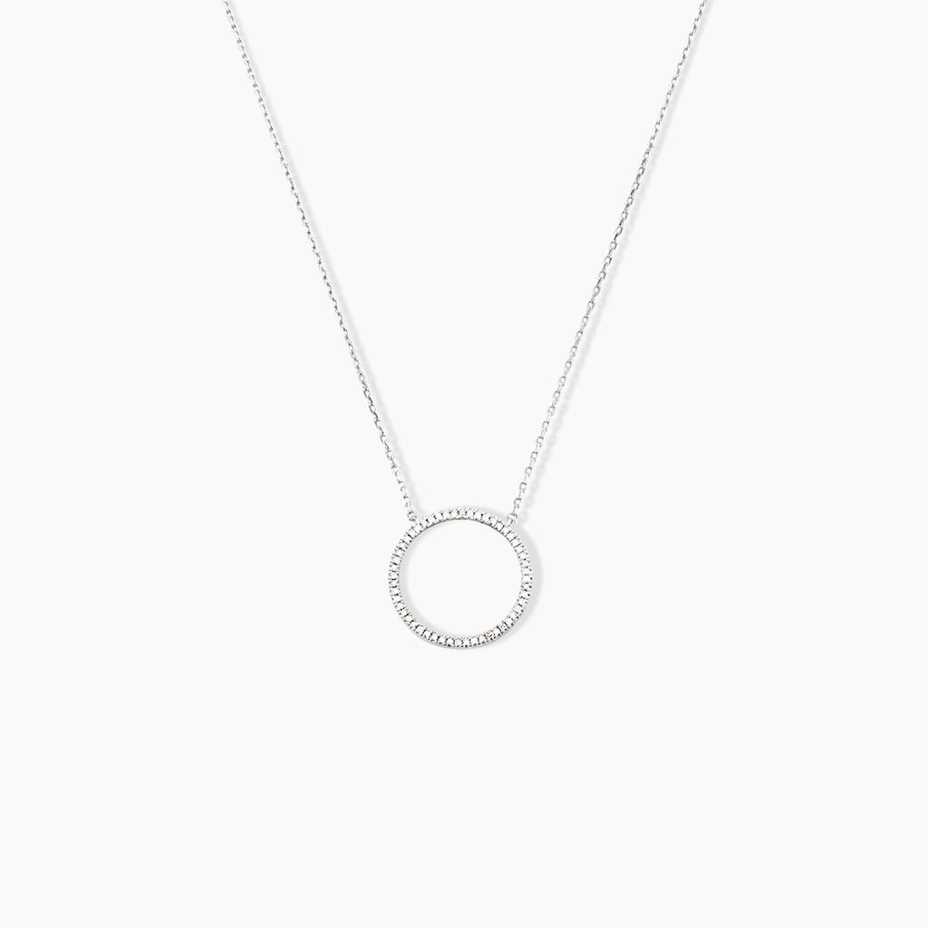 Collier Amene Or Blanc Diamant - Colliers Femme | Histoire d’Or