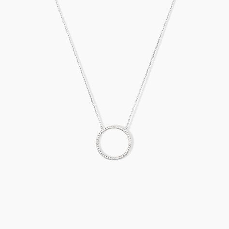 Collier Amene Or Blanc Diamant - Colliers Femme | Histoire d’Or