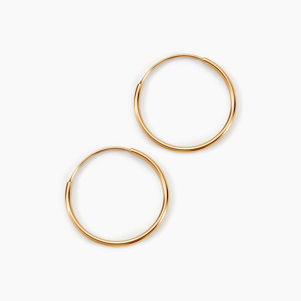 Créoles Muses Or Jaune - Boucles d'oreilles créoles Femme | Histoire d’Or