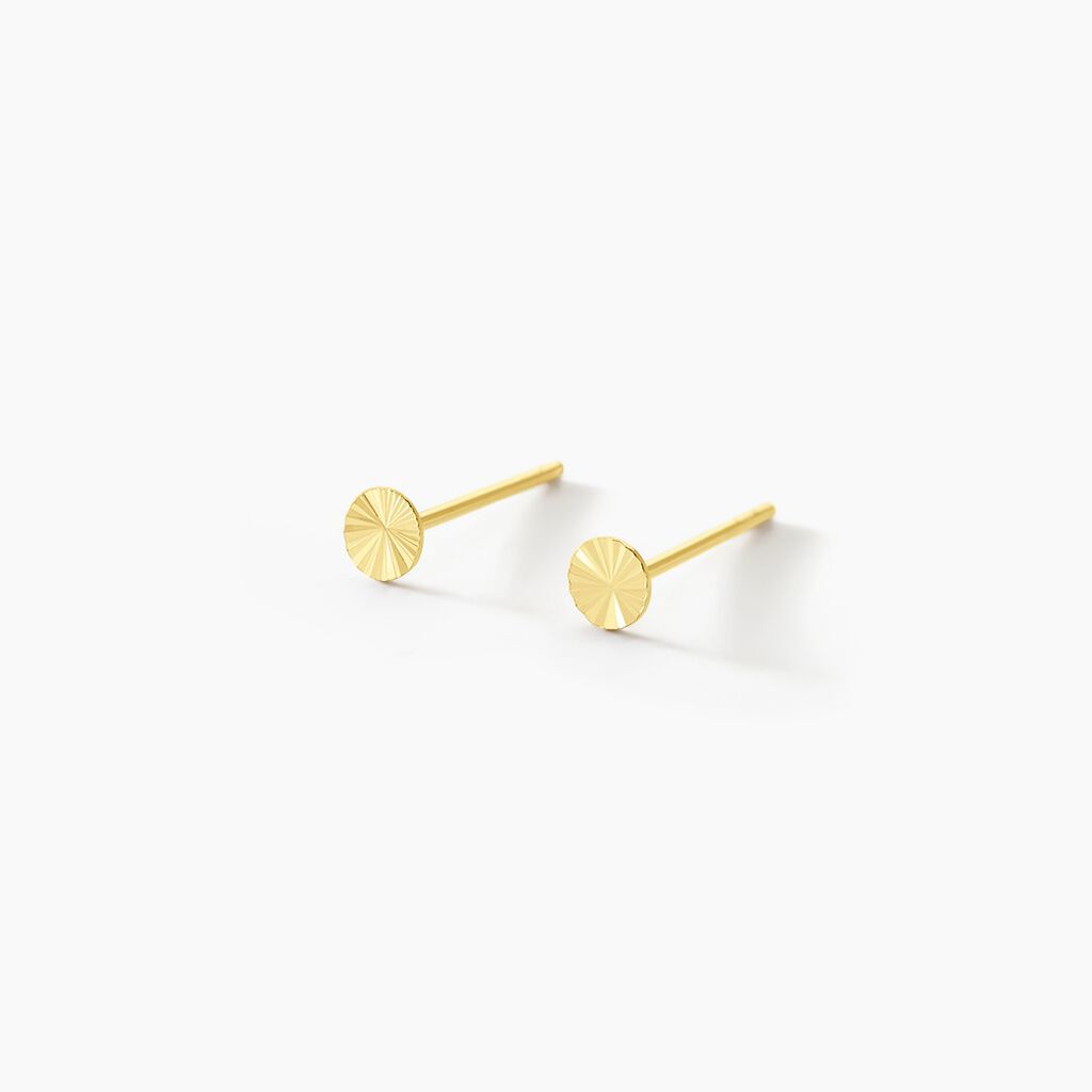Boucles D'oreilles Puces Berangere Cercle Or Jaune - Clous d'oreilles Femme | Histoire d’Or