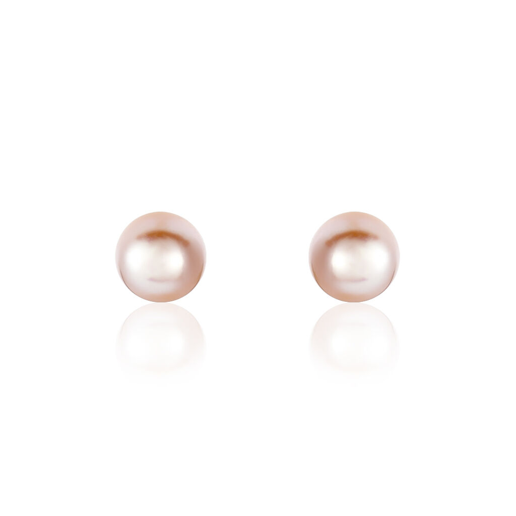 Boucles D'oreilles Puces Ursulina Or Jaune Perle De Culture - Clous d'oreilles Femme | Histoire d’Or
