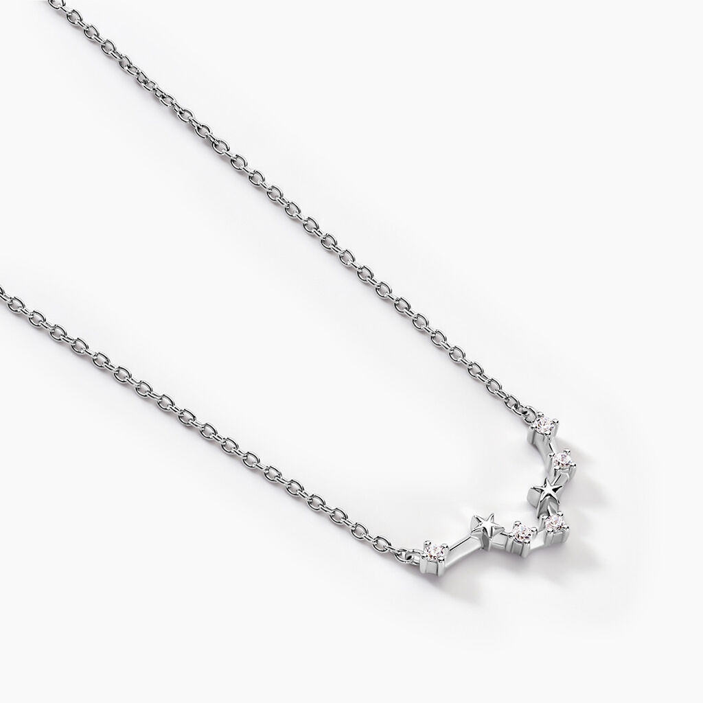 Collier Vega Argent Blanc Oxyde De Zirconium - Colliers Zodiaque Femme | Histoire d’Or