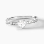 Bague Solitaire Mathylda Argent Blanc Oxyde De Zirconium - Bagues solitaires Femme | Histoire d&rsquo;Or