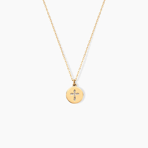 Collier Kristian Or Jaune Diamant - Colliers Femme | Histoire d’Or