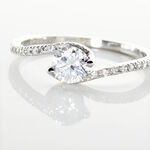 Bague Olly Or Blanc Oxyde De Zirconium - Bagues solitaires Femme | Histoire d&rsquo;Or