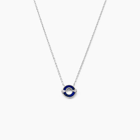 Collier Serafine Argent Blanc Lapis Lazuli Oxyde - Colliers fantaisie Femme | Histoire d&rsquo;Or