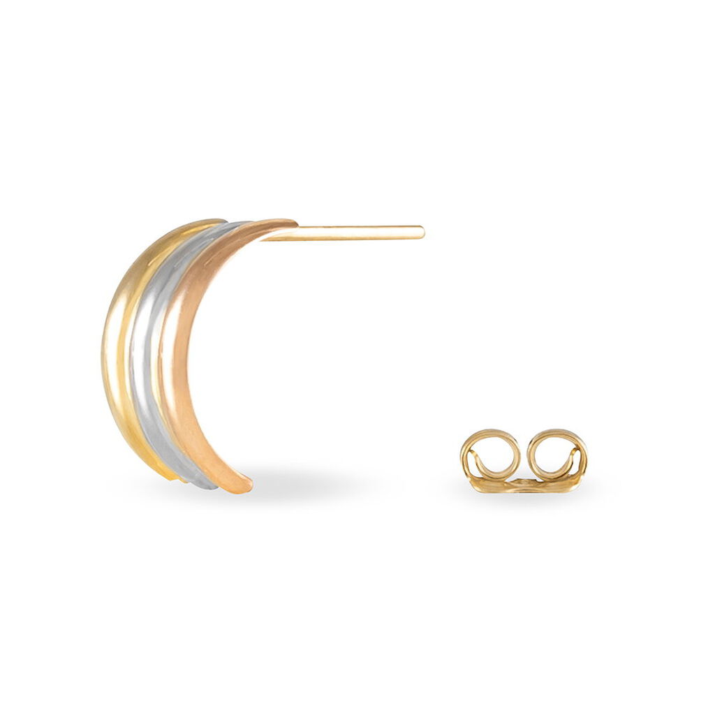 Créoles Igora Or Tricolore - Boucles d'oreilles créoles Femme | Histoire d’Or