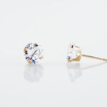 Boucles D'oreilles Puces Eddie Or Jaune Oxyde De Zirconium - Clous d'oreilles Femme | Histoire d&rsquo;Or