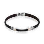 Bracelet Jourdan Cuir Noir - Bracelets Cuir Homme | Histoire d&rsquo;Or