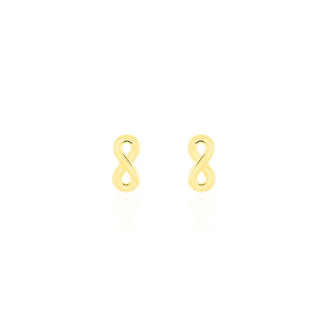 Boucles D'oreilles Puces Annie-francoise Infini Or Jaune - Clous d'oreilles Femme | Histoire d’Or