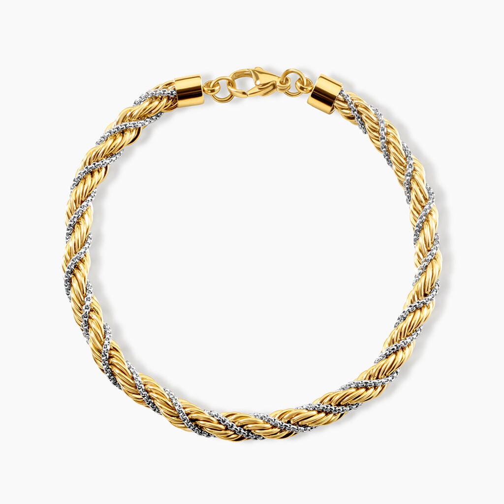 Bracelet Baya Acier Bicolore - Bracelets cha&icirc;ne Femme | Histoire d&rsquo;Or